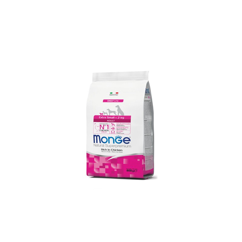 CANE MONGE ADULT 3KG EXTRA SMALL POLLO E RISO