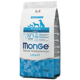 CANE MONGE ALLBREED LIGHT 2.5KG SALMONE RISO