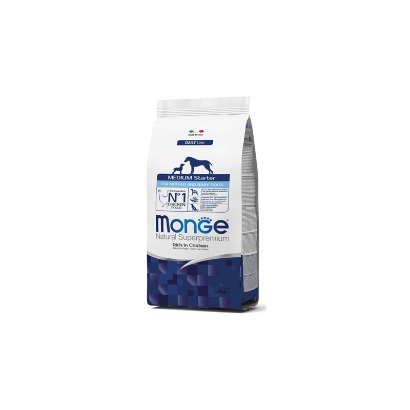 CANE MONGE STARTER 1.5KG MEDIUM POLLO