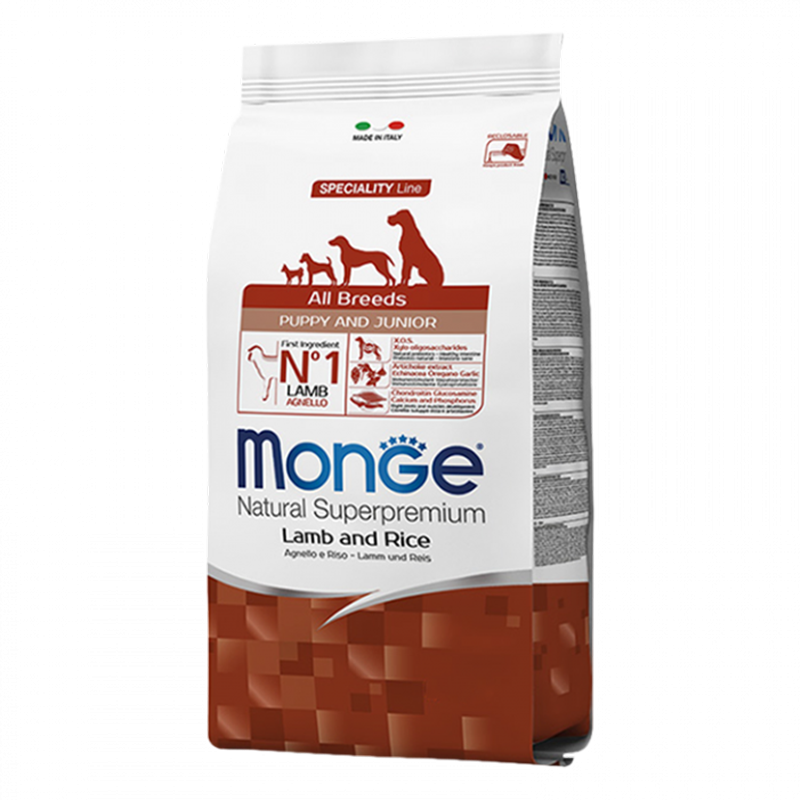 CANE MONGE PUPPY 800GR AGNELLO E RISO