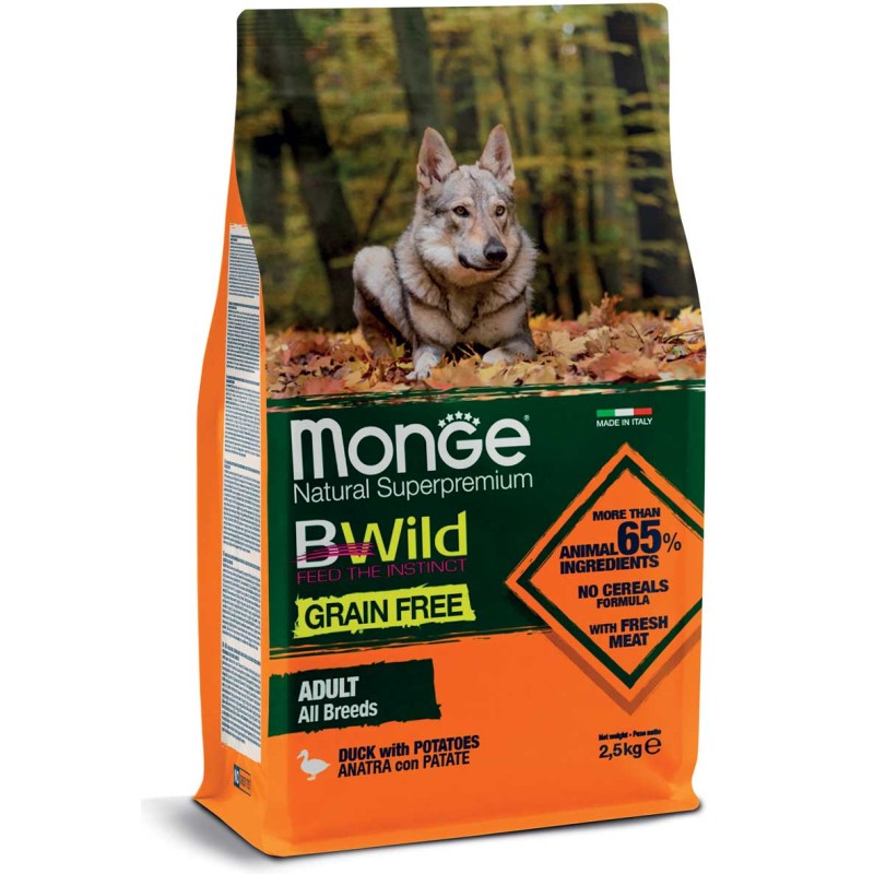 CANE MONGE BWILD G.FREE 2.5KG ANATRA PATATE