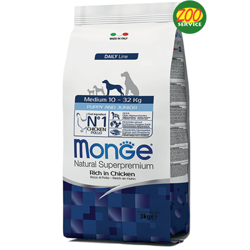 CANE MONGE PUPPY 3KG MEDIUM SECCO