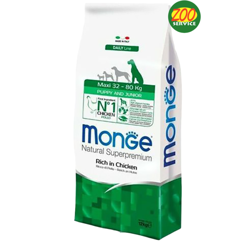 CANE MONGE PUPPY 12KG MAXI POLLO SECCO