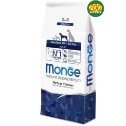 CANE MONGE ADULT 12KG MEDIUM POLLO E RISO