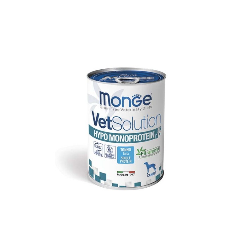 CANE MONGE VETSOLUTION HYPO 400GR TONNO