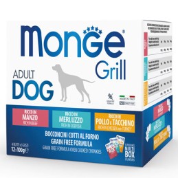 CANE MONGE GRILL MIX MULTIPACK 100GR ADULT MAN/MER/POL