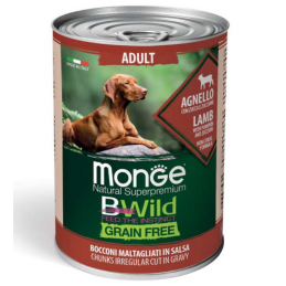 CANE MONGE BWILD G.FREE 400GR AGNELLO/ZUCCA/ZUCCH.LATT