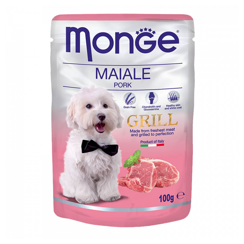 CANE MONGE GRILL 100GR BUSTA MAIALE