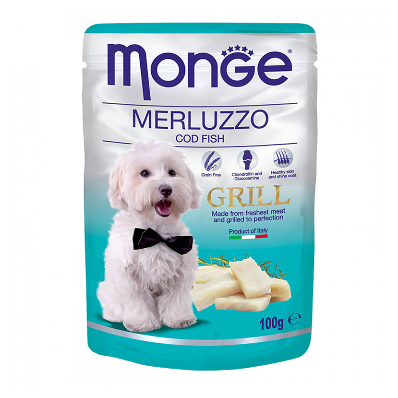 CANE MONGE GRILL 100GR BUSTA MERLUZZO