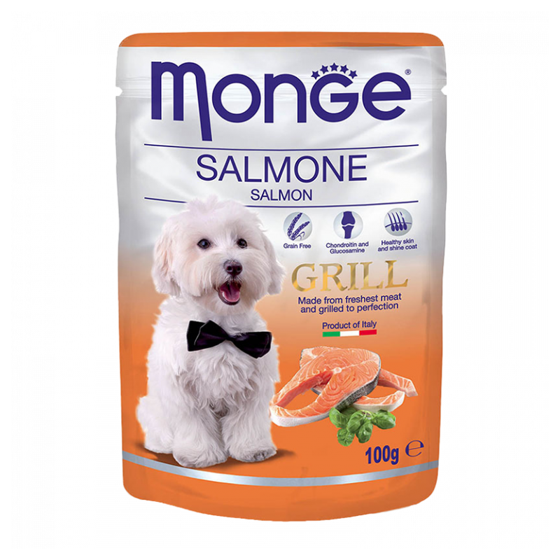 CANE MONGE GRILL 100GR BUSTA SALMONE