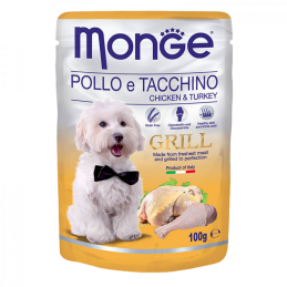 CANE MONGE GRILL 100GR BUSTA POLLO TACCHINO