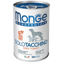 CANE MONGE SOLO PATE 400GR TACCHINO