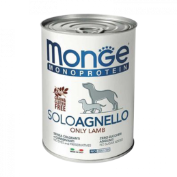 CANE MONGE SOLO PATE 400GR AGNELLO