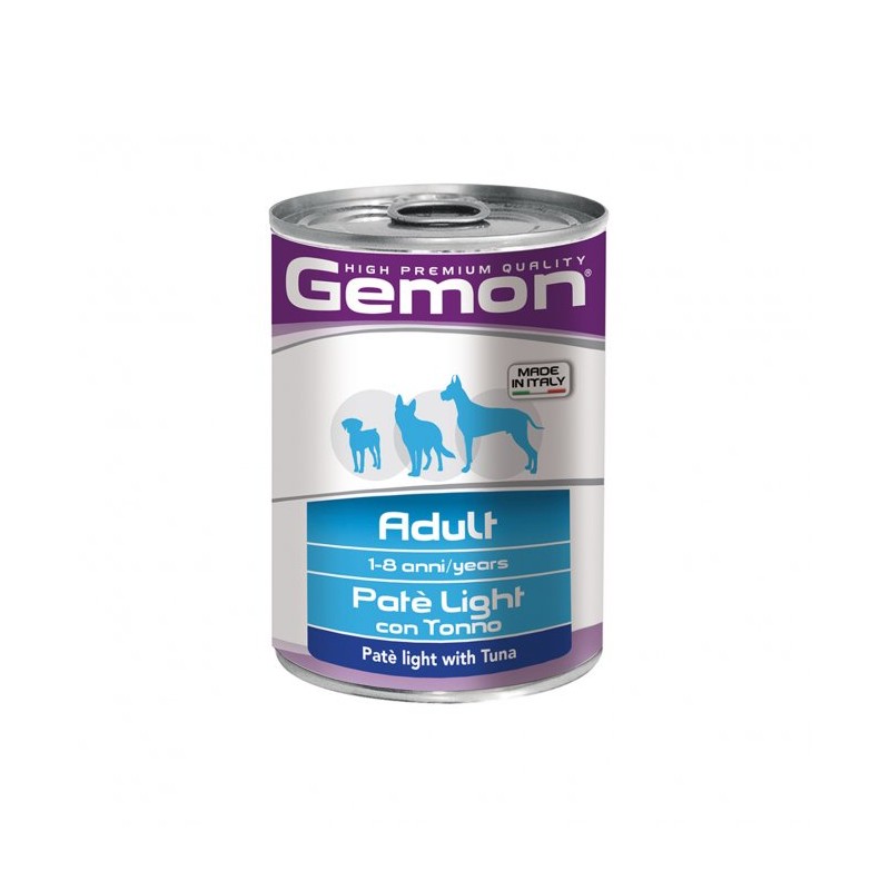 CANE GEMON PATE 400GR LIGHT TONNO LATT