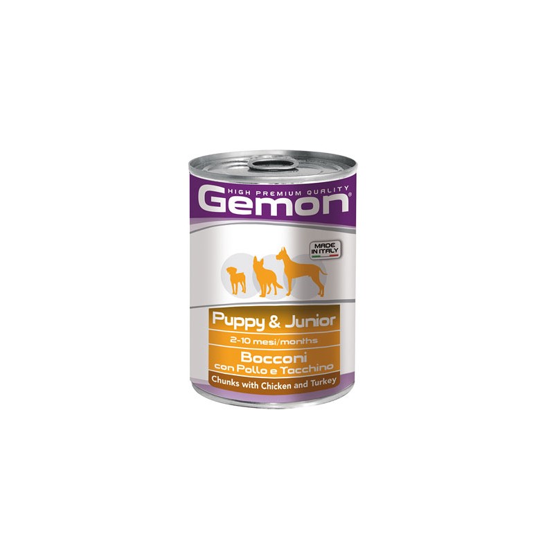 CANE GEMON BOCCONI 400GR JUNIOR POLLO TACCHINO LATT