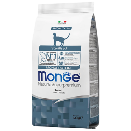 GATTO MONGE STERILIZED 1.5KG TROTA