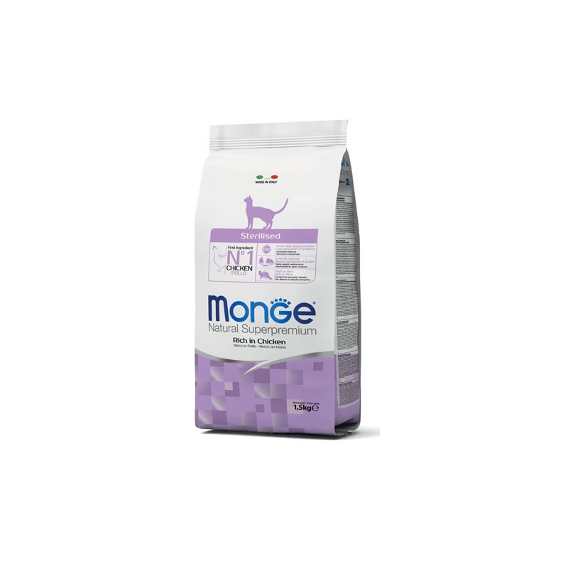 GATTO MONGE STERILIZED 10KG POLLO