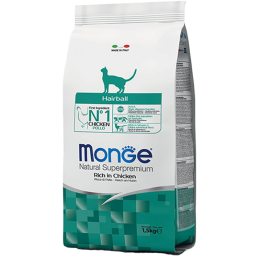 GATTO MONGE HAIRBALL 1.5KG POLLO