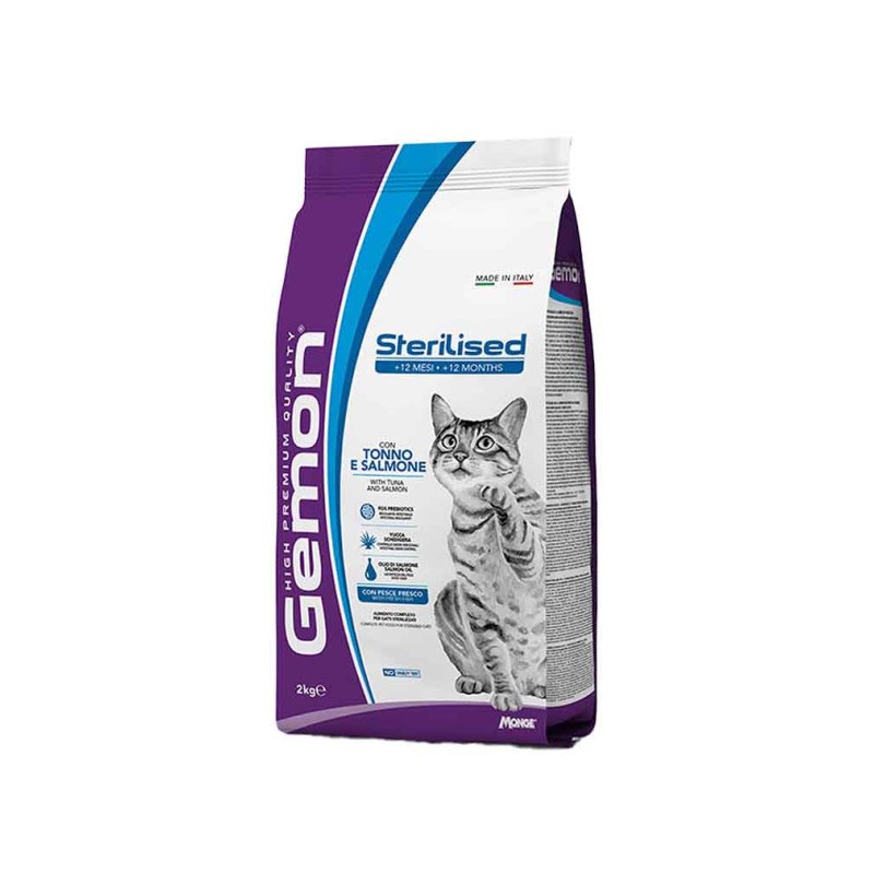 GATTO GEMON 2KG STERILISED COMPLETE TONNO SALMONE