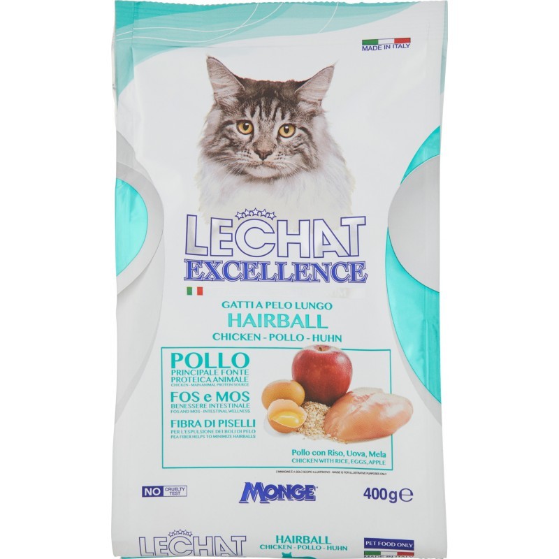 GATTO LECHAT HAIRBALL 400GR EXCELLENCE FRUTTA POLLO