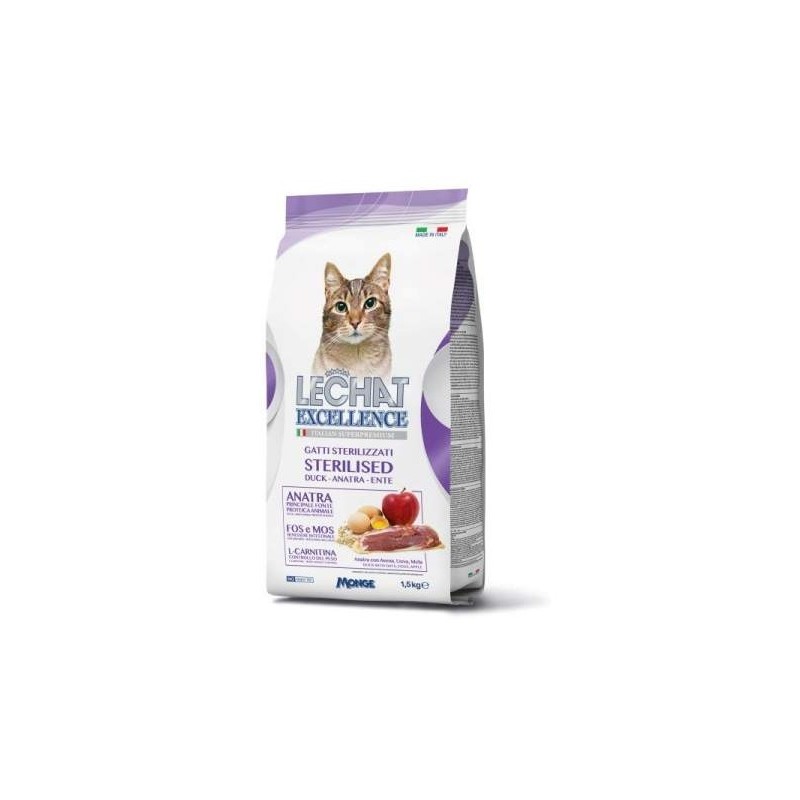 GATTO LECHAT STERILISED 1.5KG EXCELLENCE FRUTTA ANATRA