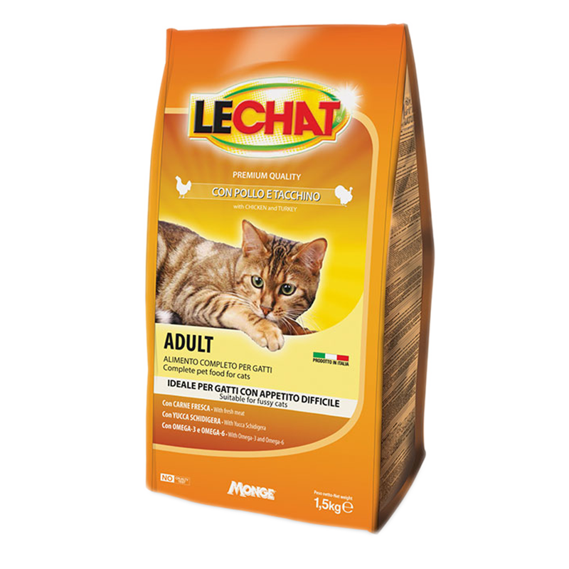 GATTO LECHAT ADULT 1.5KG CROCC POLLO E TACCHINO