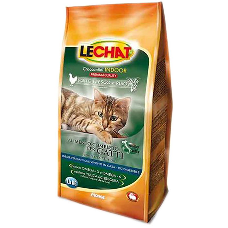 GATTO LECHAT INDOOR 1.5KG CROCC POLLO E RISO