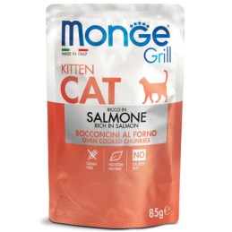 GATTO MONGE GRILL 85GR BUSTA KITTEN SALMONE