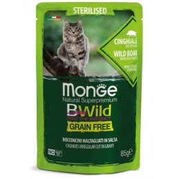 GATTO MONGE BWILD BUSTA STERILISED CIN/ORT 85G