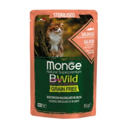 GATTO MONGE BWILD BUSTA STERILISED SA/GA/OR 85G