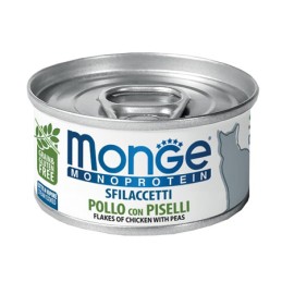 GATTO MONGE ADULT 80GR SFILACCETTI POLLO/PISELLI