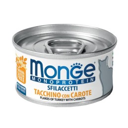 GATTO MONGE ADULT 80GR SFILACCETTI TACCHINO/CAROTE