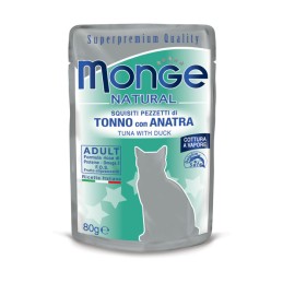 GATTO MONGE NATURAL 80GR BUSTA TONNO E ANATRA