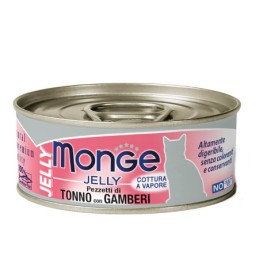 GATTO MONGE NATURAL 80GR JELLY TONNO GAMBERETTI