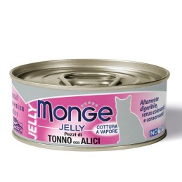 GATTO MONGE NATURAL 80GR JELLY TONNO ACCIUGHINE