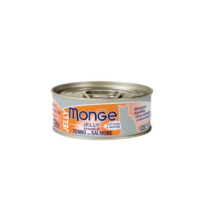 GATTO MONGE NATURAL 80GR JELLY TONNO SALMONE