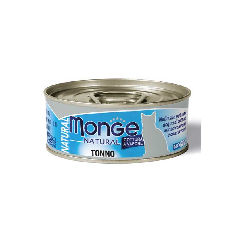 GATTO MONGE NATURAL 80GR TONNO DELL'ATLANTICO