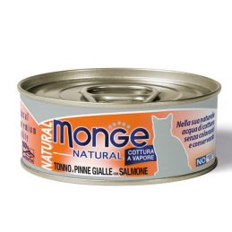 GATTO MONGE NATURAL 80GR TONNO DEL PACIFICO CON SALMONE