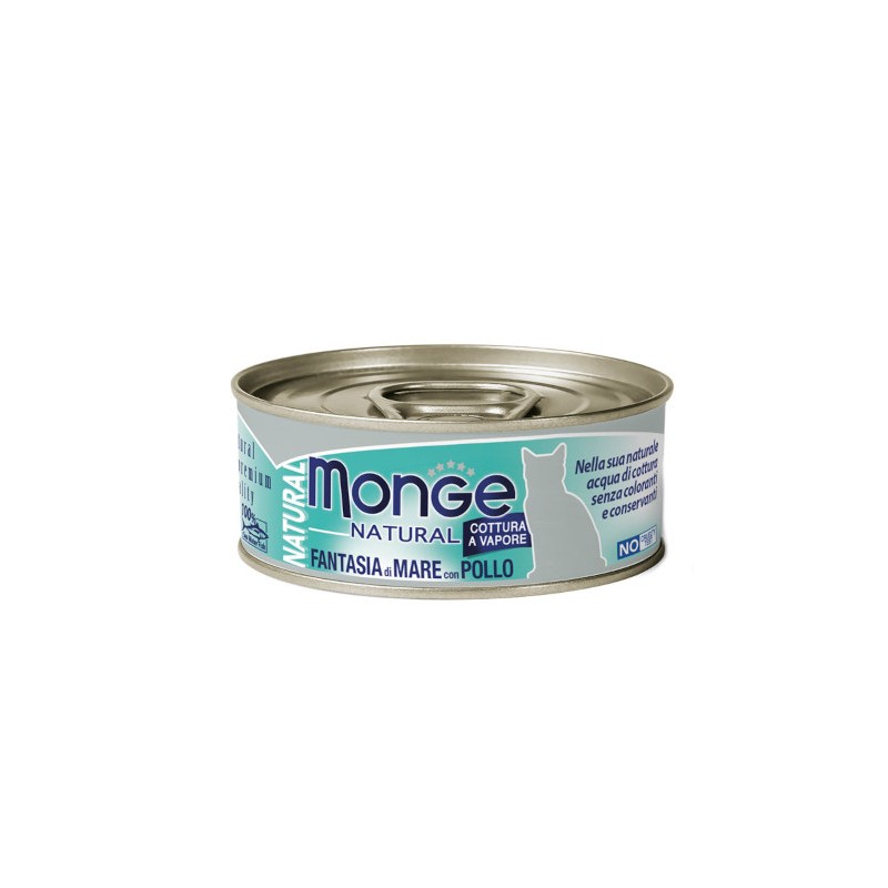 GATTO MONGE NATURAL 80GR FANTASIA DI MARE CON PO