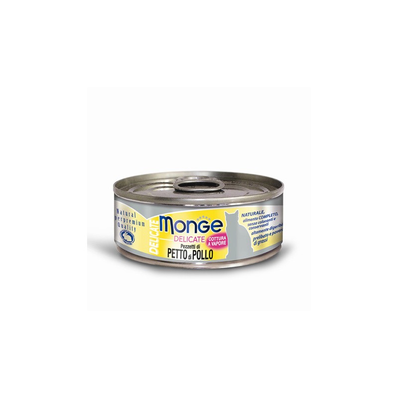 GATTO MONGE NATURAL 80GR DELICATE PETTO DI POLLO