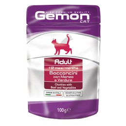 GATTO GEMON BUSTA ADULT 100GR MANZO VERDURE