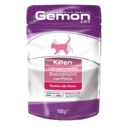 GATTO GEMON BUSTA KITTEN 100GR POLLO