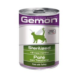 GATTO GEMON PATE 400GR STERILISED TACCHINO