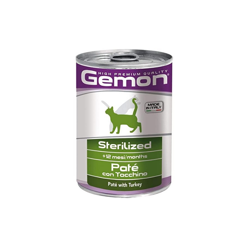 GATTO GEMON PATE 400GR STERILISED TACCHINO