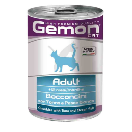 GATTO GEMON BOCCONI 415GR TONNO PESCE BIANCO