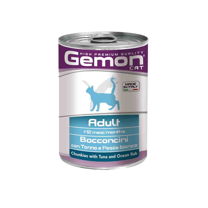 GATTO GEMON BOCCONI 415GR TONNO PESCE BIANCO