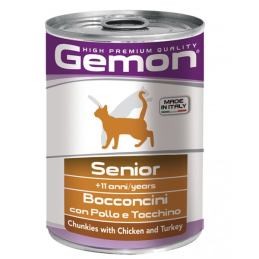 GATTO GEMON BOCCONI 415GR SENIOR POLLO TACCHINO