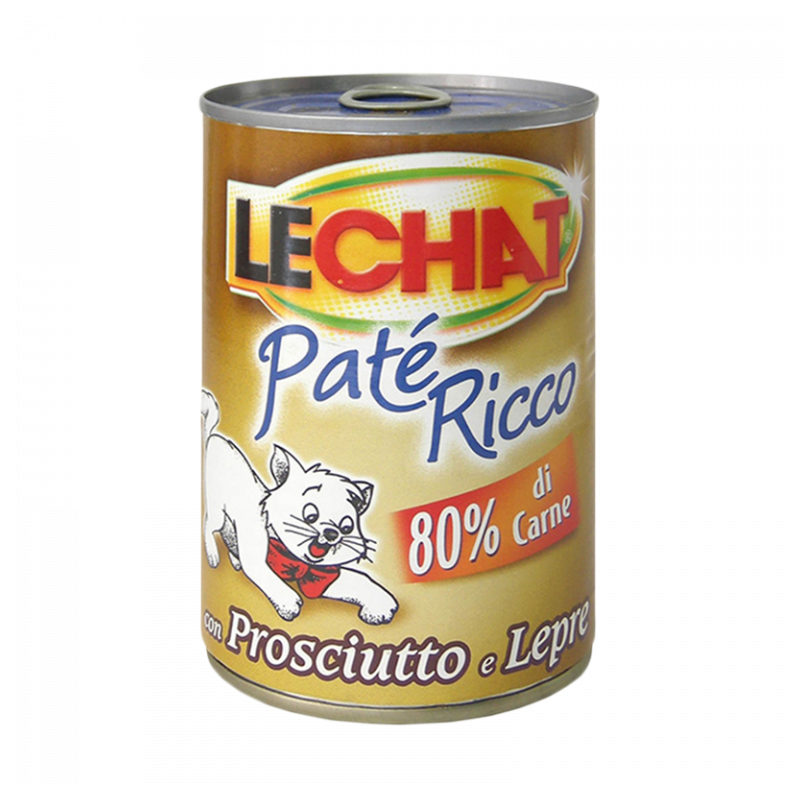 GATTO LECHAT PATE RICCO 400GR PROSCIUTO E LEPRE