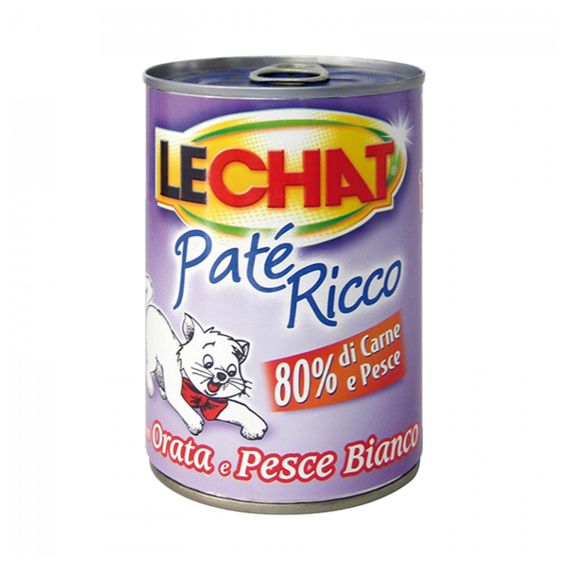 GATTO LECHAT PATE RICCO 400GR ORATA E PESCE BIANCO