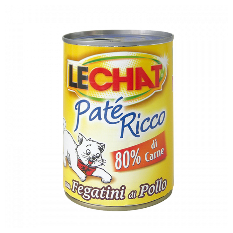 GATTO LECHAT PATE RICCO 400GR FEGATINI DI POLLO